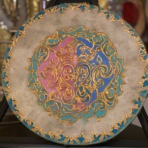 The Bride Awaits the Eternal Artistic Gold and Multicolor Tof “frame drum”